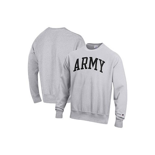 Champion Mens Heathered Gray Army Black Knights Arch Reverse Weave Pullover Sweatshirt