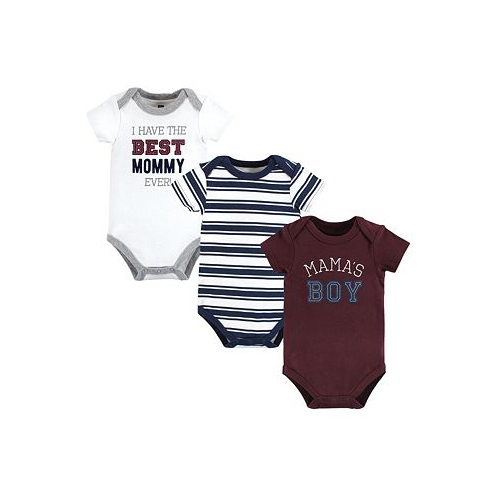 Hudson Baby Baby Boys Cotton Bodysuits Mamas 3-Pack