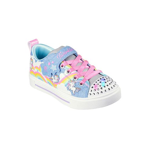 Skechers Little Girls Twinkle Toes - Twinkle Sparks - Unicorn Adjustable Strap Light-Up Casual Sneakers from Finish Line