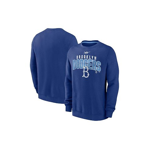 Nike Mens Royal Brooklyn Dodgers Cooperstown Collection Team Shout Out Pullover Sweatshirt