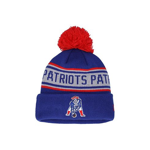 New Era Big Boys and Girls Navy New England Patriots Repeat Cuffed Knit Hat with Pom