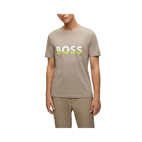 Hugo Boss Mens Color-Blocked Logo Print T-shirt