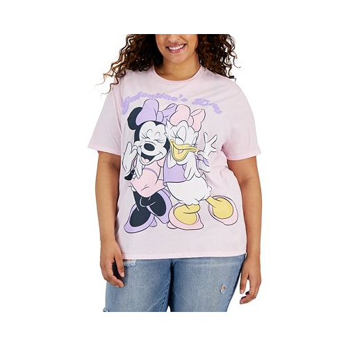 Disney Trendy Plus Size Minnie & Daisy Galentines Printed T-Shirt
