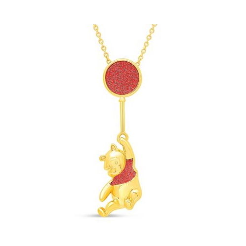 Disney Classics Winnie the Pooh Gold Plated Swinging Balloon Necklace 18