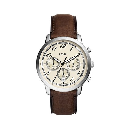 Fossil Mens Neutra Chronograph Brown Leather Watch 44mm