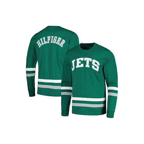 Tommy Hilfiger Mens Green Gray New York Jets Nolan Long Sleeve T-shirt