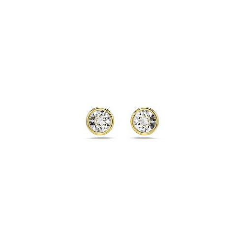 Swarovski Round Cut White Gold-Tone Imber Stud Earrings