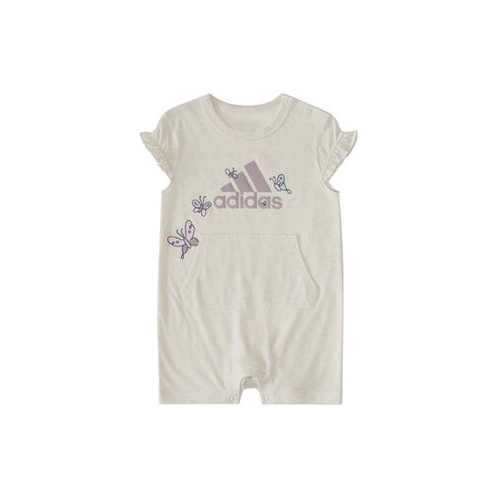 Adidas Baby Girls Cap Sleeve Heather Romper