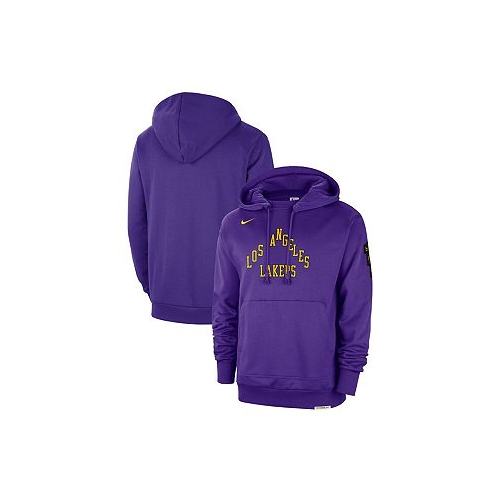 Nike Mens Purple Distressed Los Angeles Lakers 2023/24 City Edition Courtside Standard Issue Pullover Hoodie