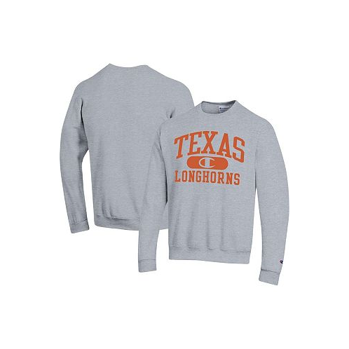 Champion Mens Heather Gray Texas Longhorns Arch Pill Sweatshirt
