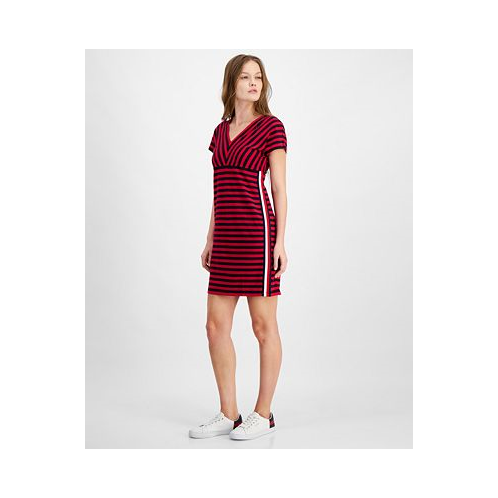 Tommy Hilfiger Womens Striped A-Line Dress