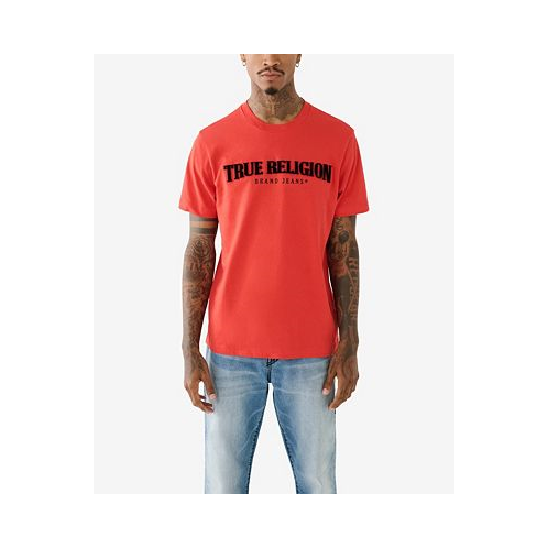 True Religion Mens Short Sleeve Pile Arch Logo T-shirt