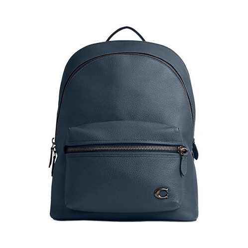 COACH Mens Charter Pebble Leather Backpack