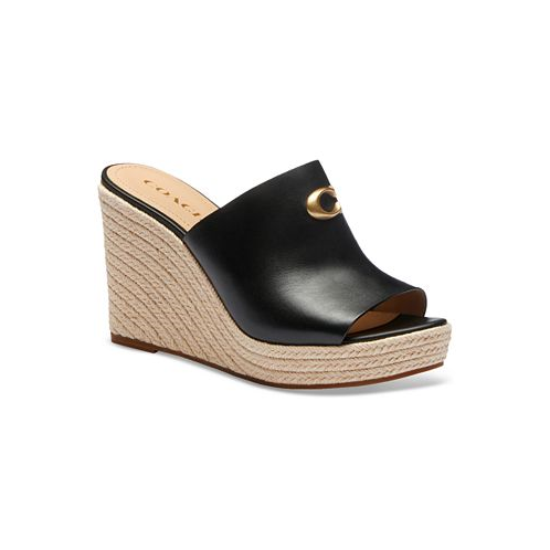 COACH Gloria C Slide Espadrille Wedge Sandals