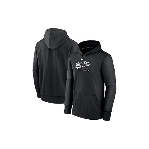 Nike Mens Black Chicago White Sox Authentic Collection Practice Performance Pullover Hoodie