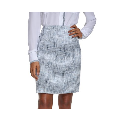 Calvin Klein Womens Tweed Pencil Skirt