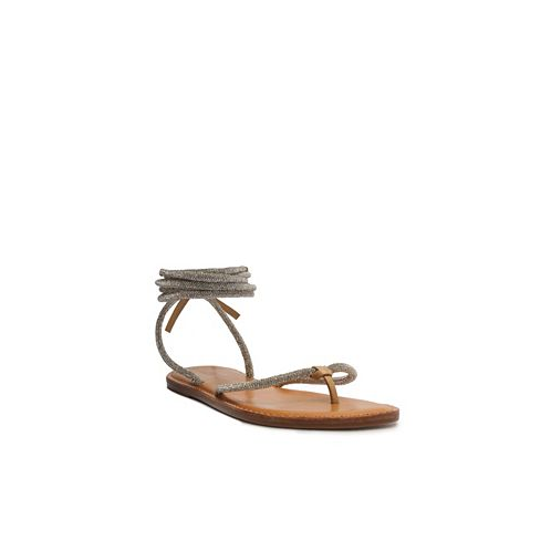 Schutz Womens Kittie Glam Casual Flat Sandals