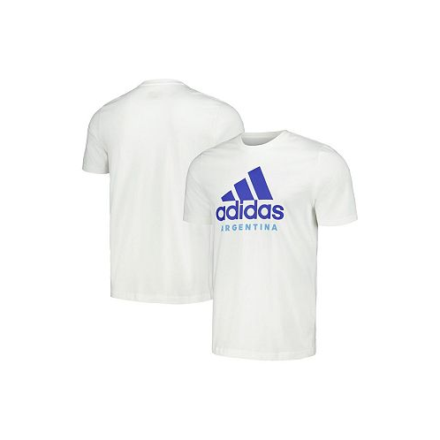 Adidas Mens White Argentina National Team 2024 DNA T-shirt