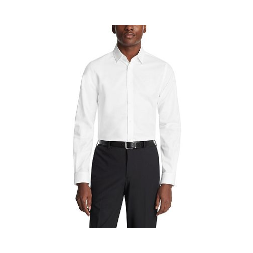 Michael Kors Mens Slim Fit Cotton Linen Untucked Solid Dress Shirt