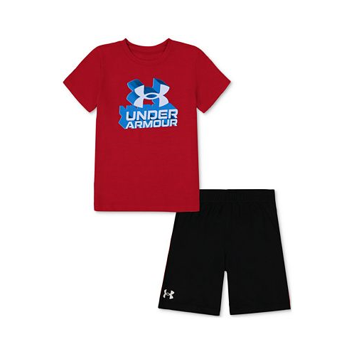 Under Armour Toddler & Little Boys Block Logo Graphic T-Shirt & Shorts 2 Piece Set