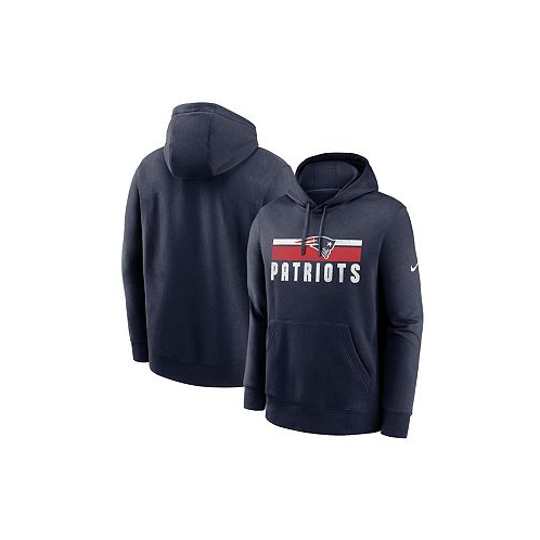 Nike Mens Navy New England Patriots Club Fleece Pullover Hoodie