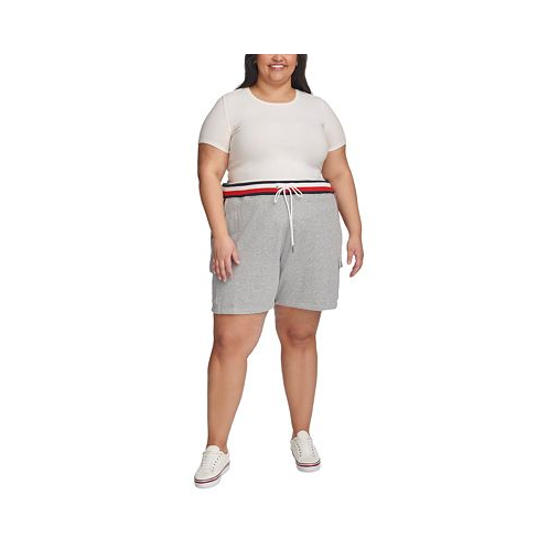 Tommy Hilfiger Plus Size Global Waistband Pull-On Shorts