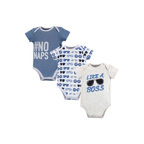 Hudson Baby Baby Boys Cotton Bodysuits 3pk Like A Boss