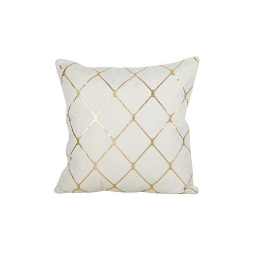 Saro Lifestyle Metallic Diamond Decorative Pillow 18 x 18
