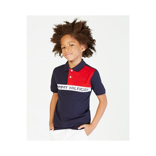 Tommy Hilfiger Big Boys Front Logo Colorblocked Polo