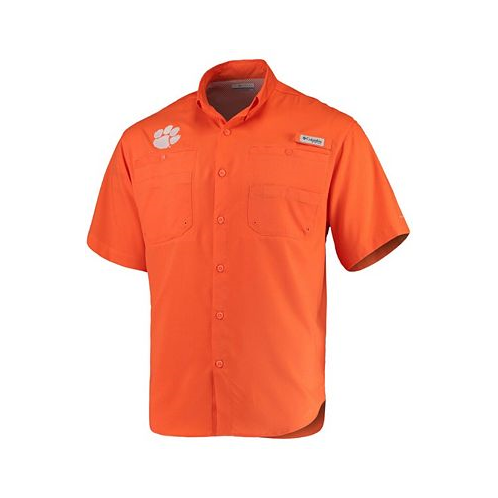 Columbia Mens Orange Clemson Tigers Tamiami Shirt