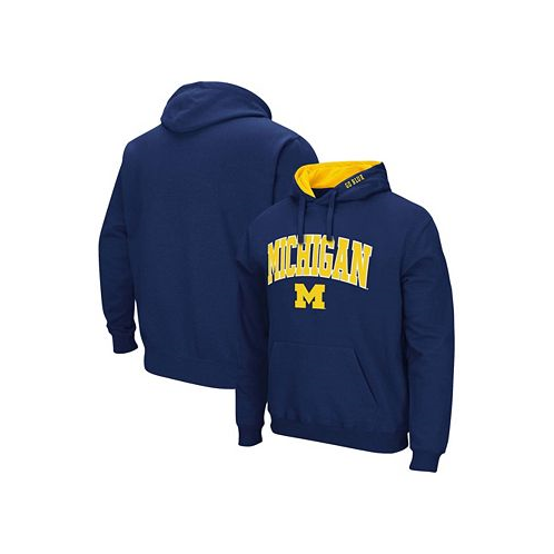 Colosseum Mens Navy Michigan Wolverines Arch Logo 3.0 Pullover Hoodie