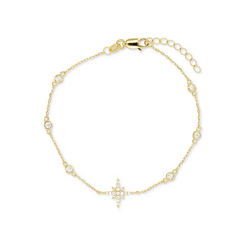 Macys Cubic Zirconia Starburst Chain Bracelet