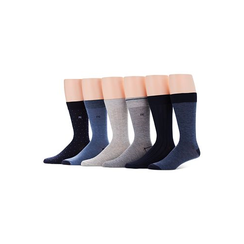 Perry Ellis Portfolio Mens 6-Pk. Pindot Casual Dress Socks