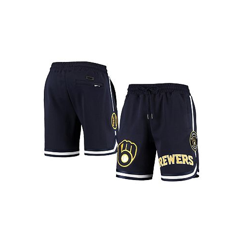 Pro Standard Mens Navy Milwaukee Brewers Team Shorts