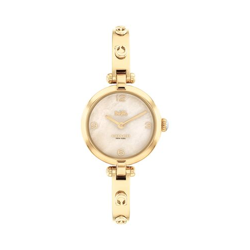 COACH Womens Cary Gold-tone Bangle Bracelet Watch 26mm