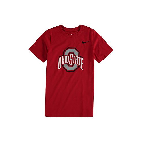 Nike Big Boys Scarlet Ohio State Buckeyes Cotton Logo T-shirt