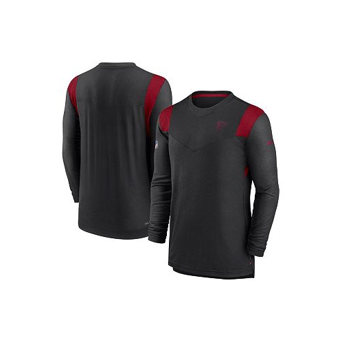 Nike Mens Black Atlanta Falcons Sideline Tonal Logo Performance Player Long Sleeve T-shirt