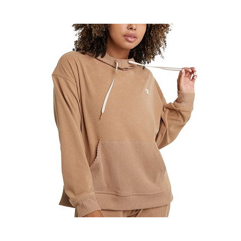 Champion Womens Soft Touch Ribbed Mix Hoodie