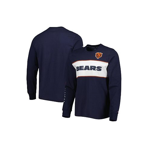 Tommy Hilfiger Mens Navy Chicago Bears Peter Team Long Sleeve T-shirt