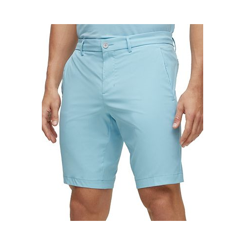 Hugo Boss Mens Slim-Fit Shorts in Water-Repellent Twill