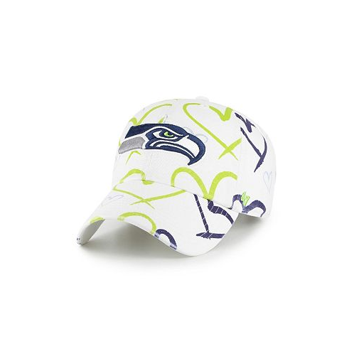 47 Brand Big Girls White Seattle Seahawks Adore Clean Up Adjustable Hat