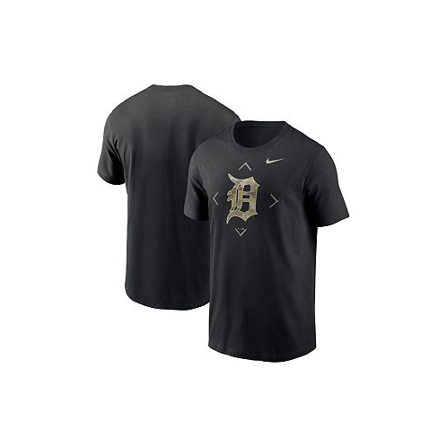 Nike Mens Black Detroit Tigers Camo Logo T-shirt