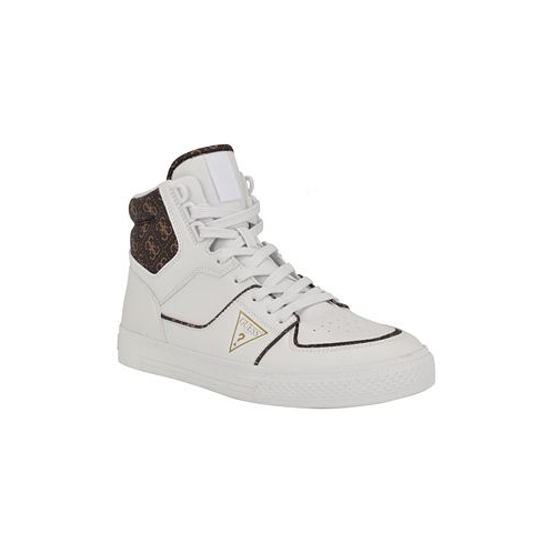 GUESS Mens Senen High Top Lace Up Fashion Sneakers