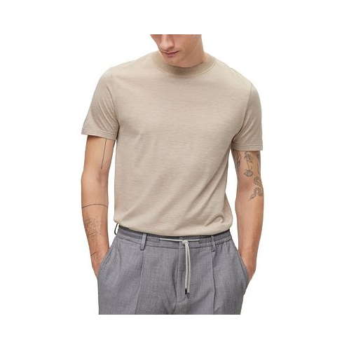 Hugo Boss Mens Fine-Stripe Slim-Fit T-shirt