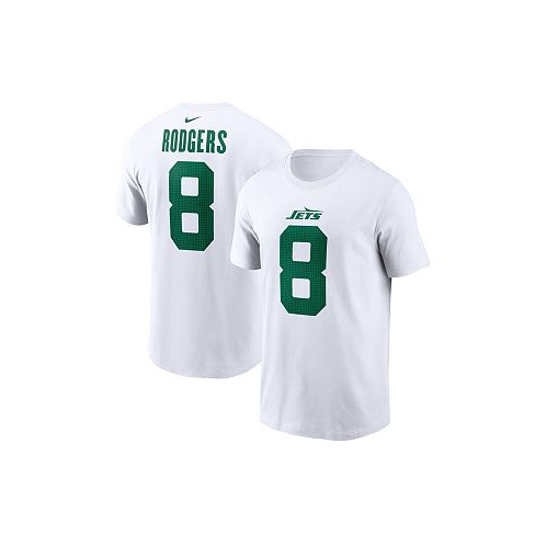 Nike Big Boys Aaron Rodgers White New York Jets Legacy Player Name and Number T-shirt