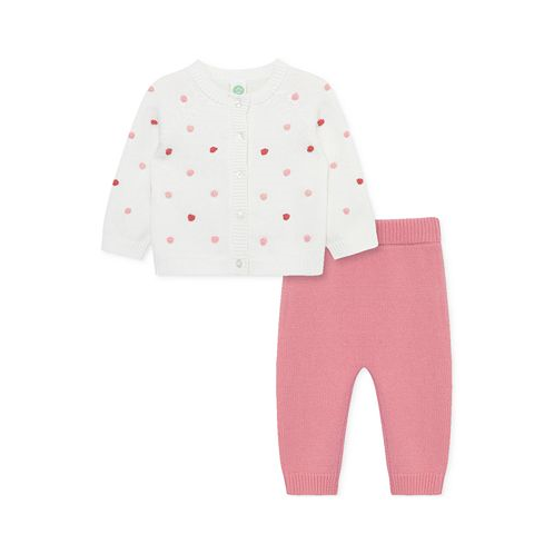 Little Me Baby Girls 2-Pc. Dots Cardigan & Pants Set
