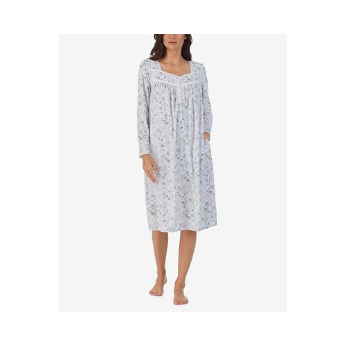 Eileen West Womens Fleece Waltz Long-Sleeve Nightgown