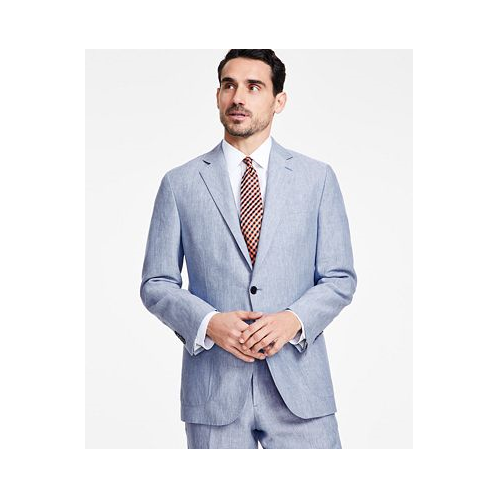 Brooks Brothers Mens Classic-Fit Solid Linen Suit Jacket