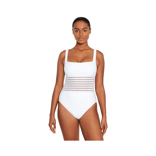 POLO Ralph Lauren Womens Square-Neck One-Piece Swim Suit