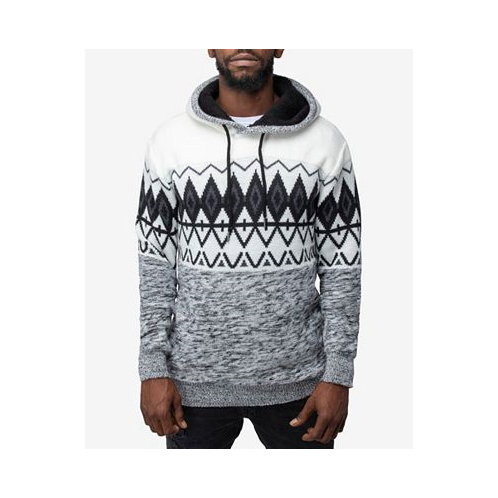 X-Ray Mens Color Blocked Pattern Hooded Sweater